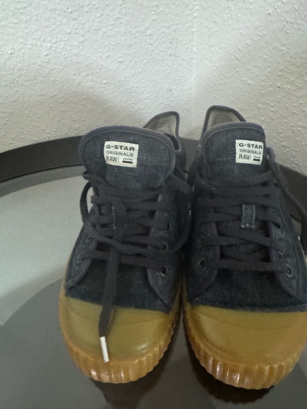 G-Star Navy Canvas Low-Top Sneakers with Gum Sole - Picture 5 of 16
